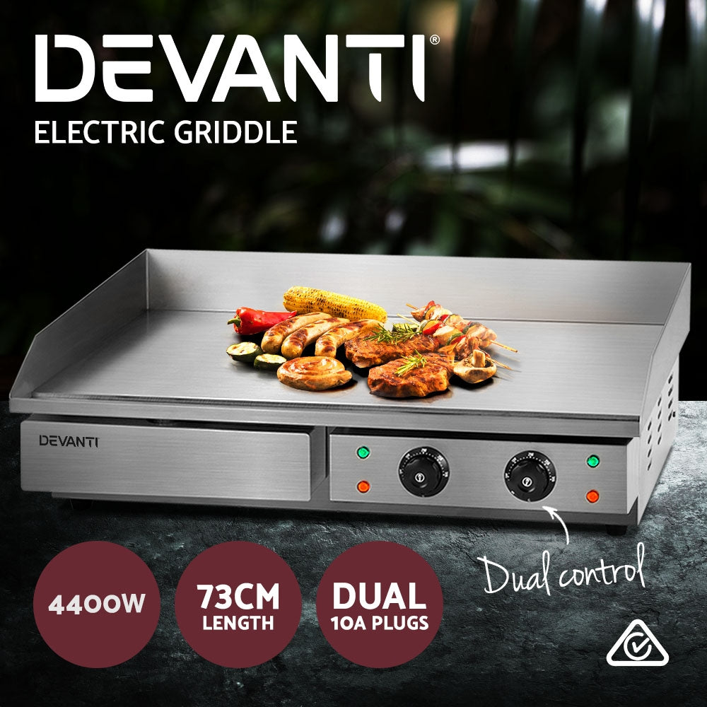 Devanti 73cm Commercial Electric Griddle