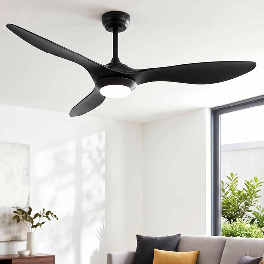 Devanti 52-inch Ceiling Fan with Light - Black
