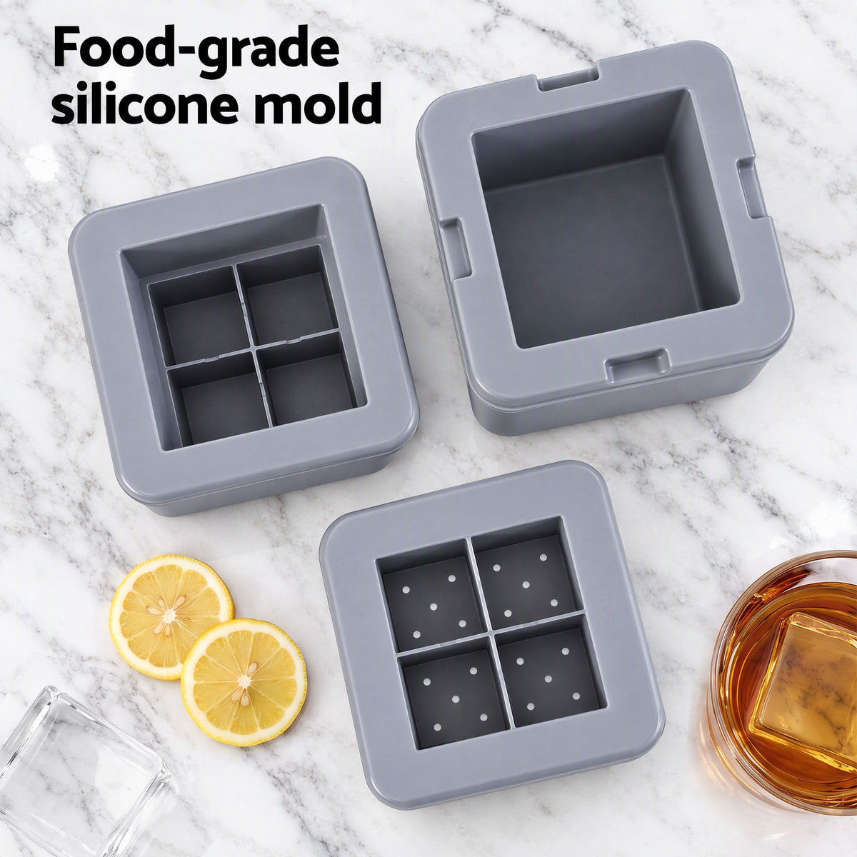 Artiss 4-Cube Whisky Ice Mould - 5cm