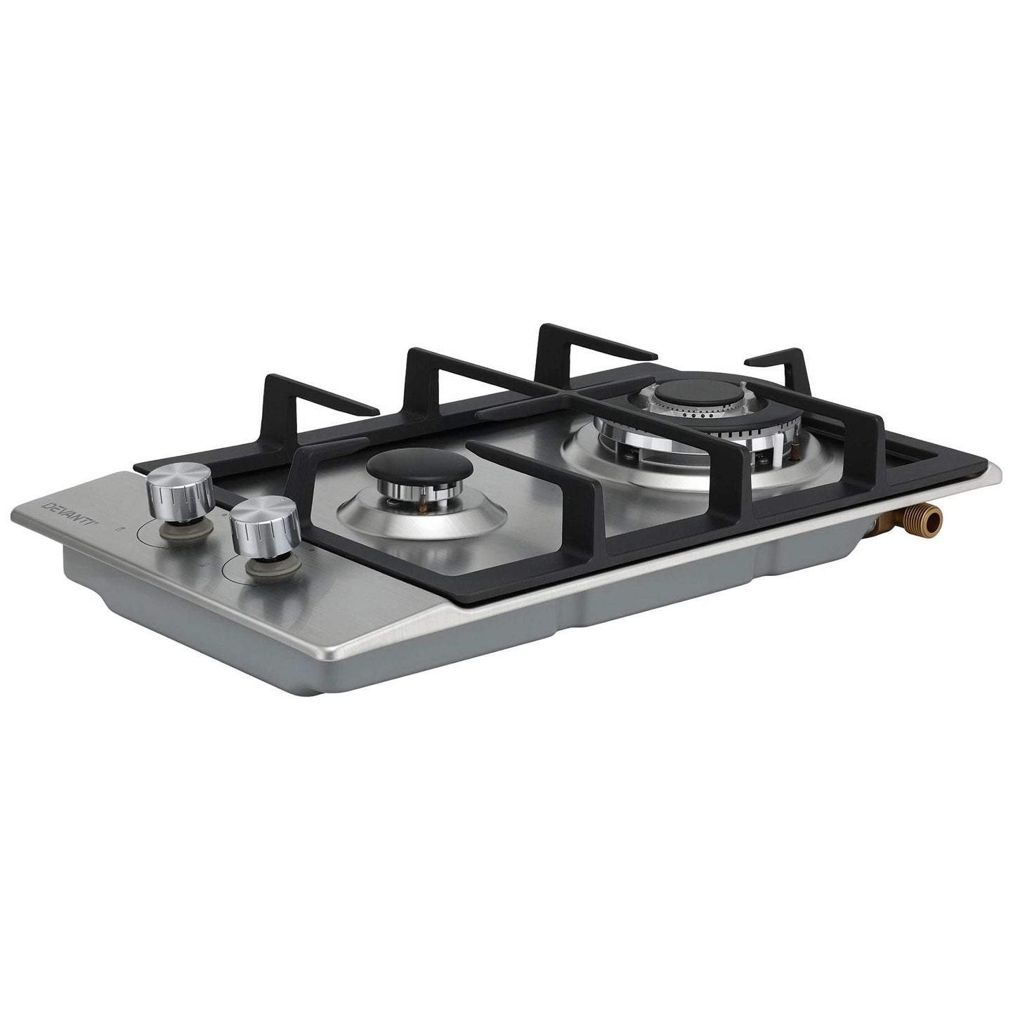 Devanti 30cm 2 Burner Gas Cooktop - Silver