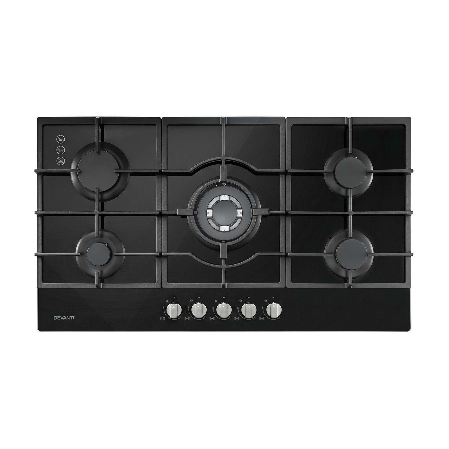 Devanti 90cm 5-Burner Gas Cooktop - Black
