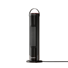 Devanti Ceramic Tower Heater 2000W - Rapid Heating, ECO Mode, Oscillating Space Heater for Ultimate Winter Comfort