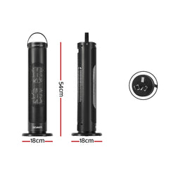 Devanti Ceramic Tower Heater 2000W - Rapid Heating, ECO Mode, Oscillating Space Heater for Ultimate Winter Comfort