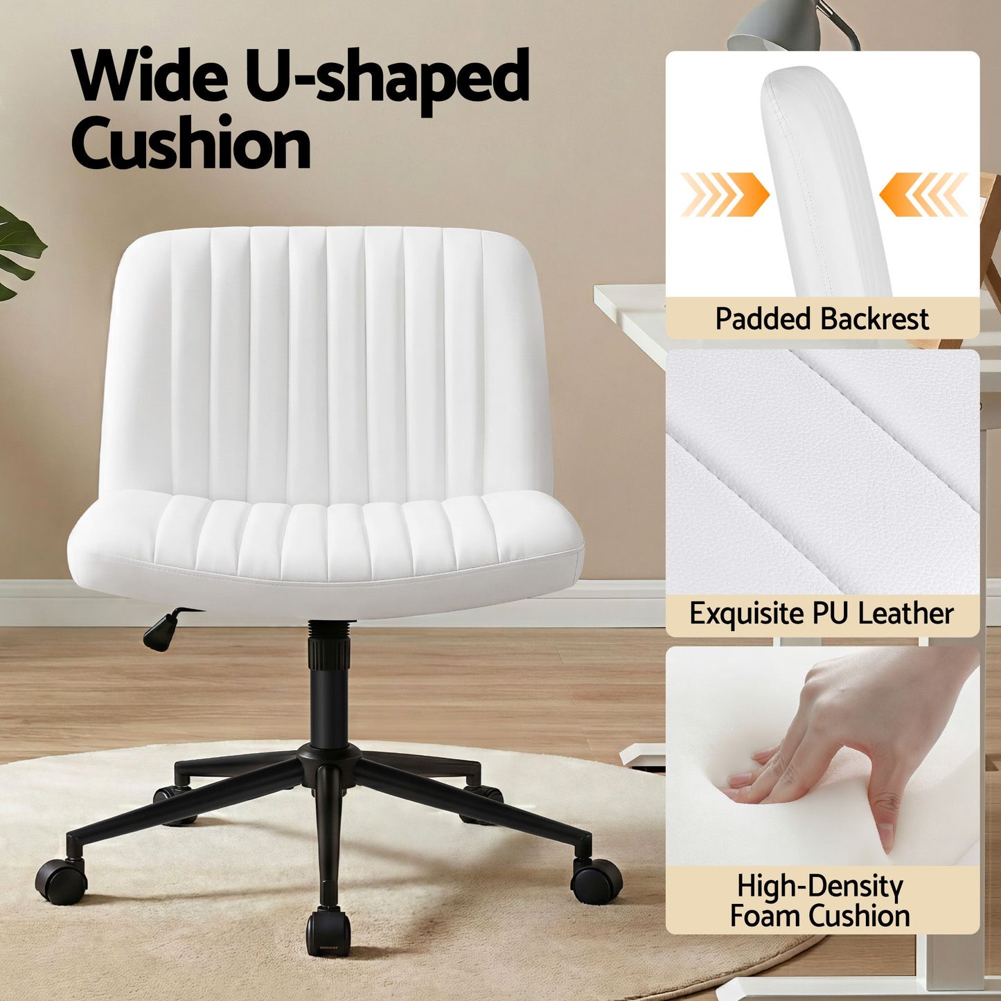 Artiss Office Desk & Chair Set - White