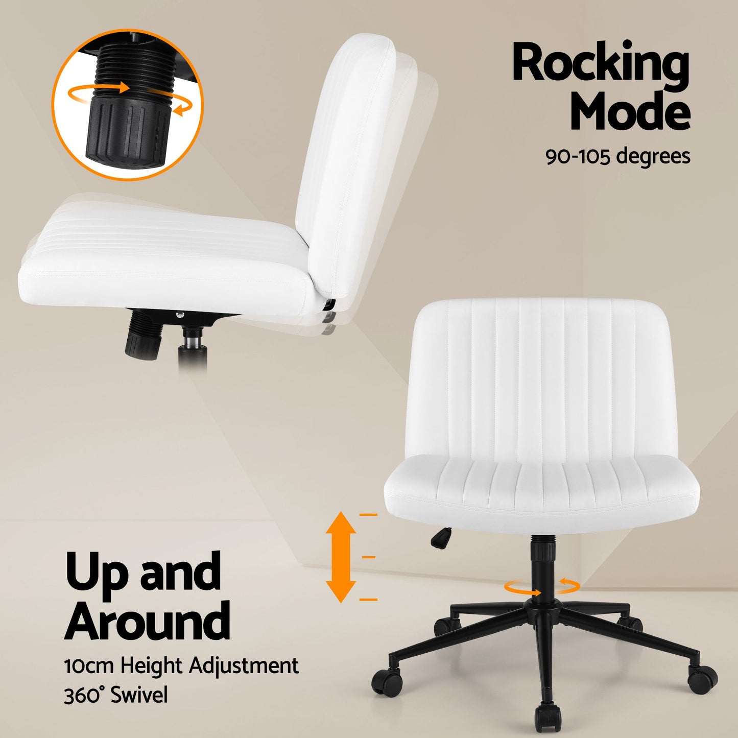 Artiss Office Desk & Chair Set - White
