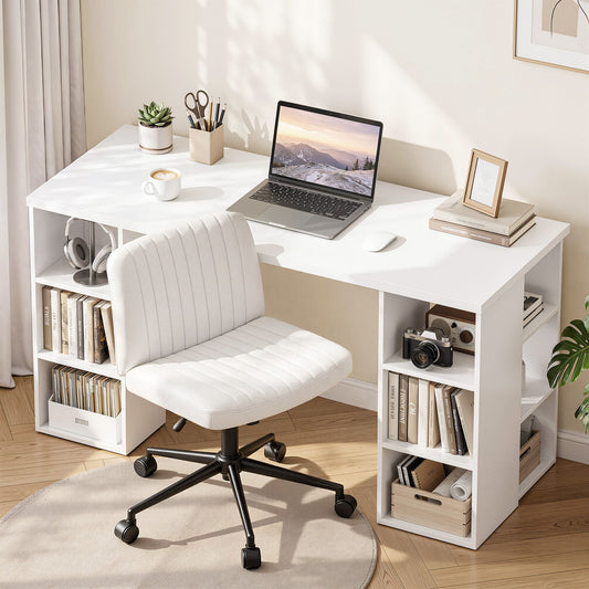 Artiss Office Desk & Chair Set - White