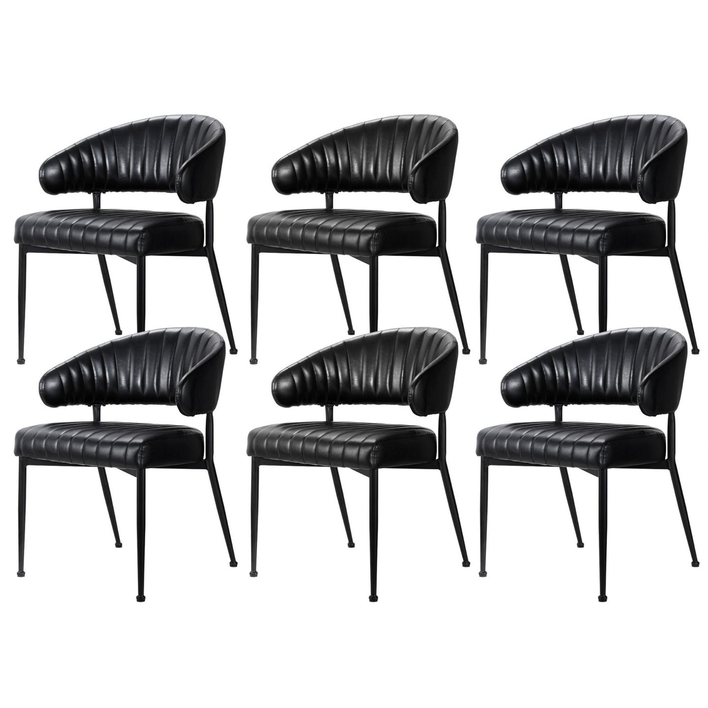 Artiss Dining Chairs Set of 6 - Black