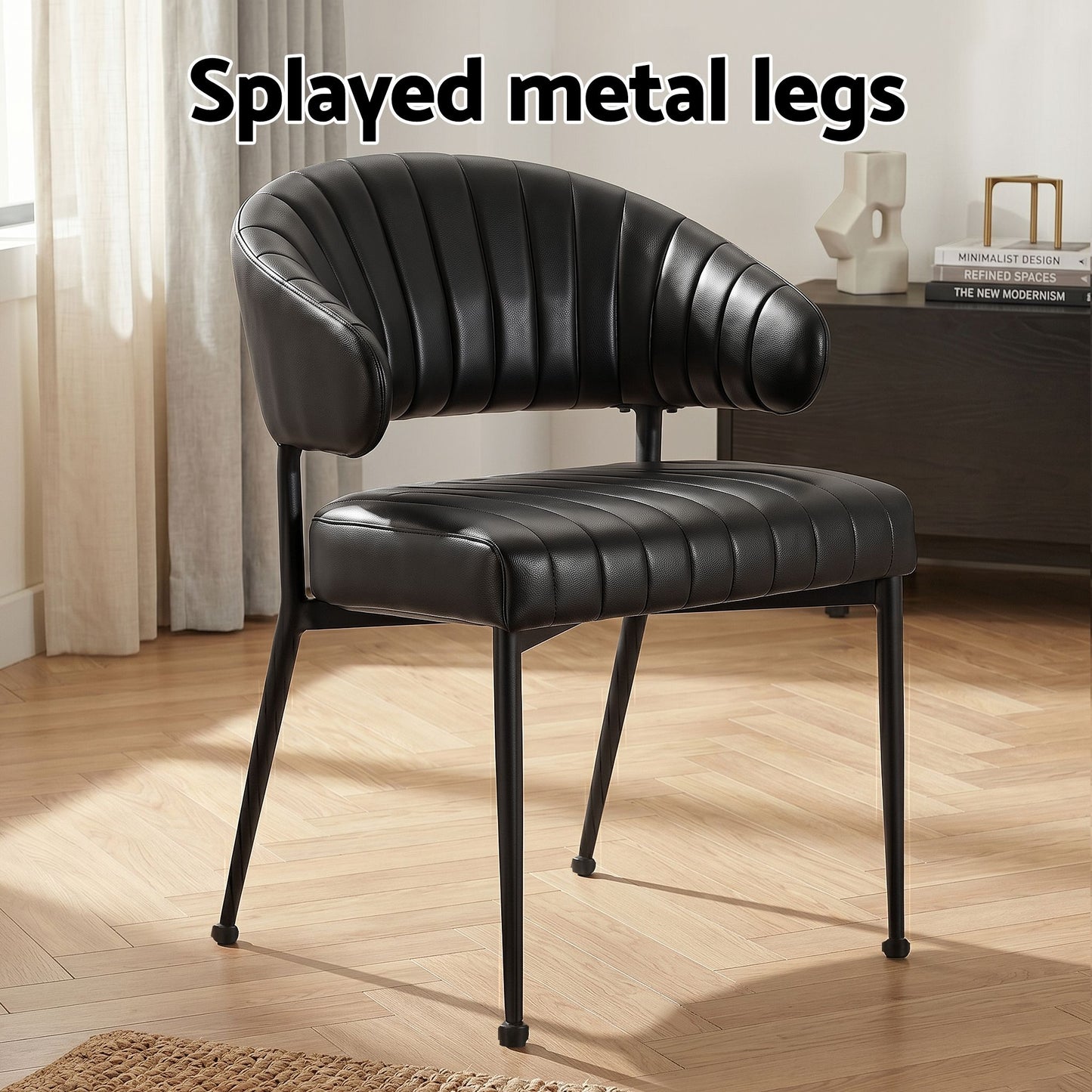 Artiss Dining Chairs Set of 6 - Black