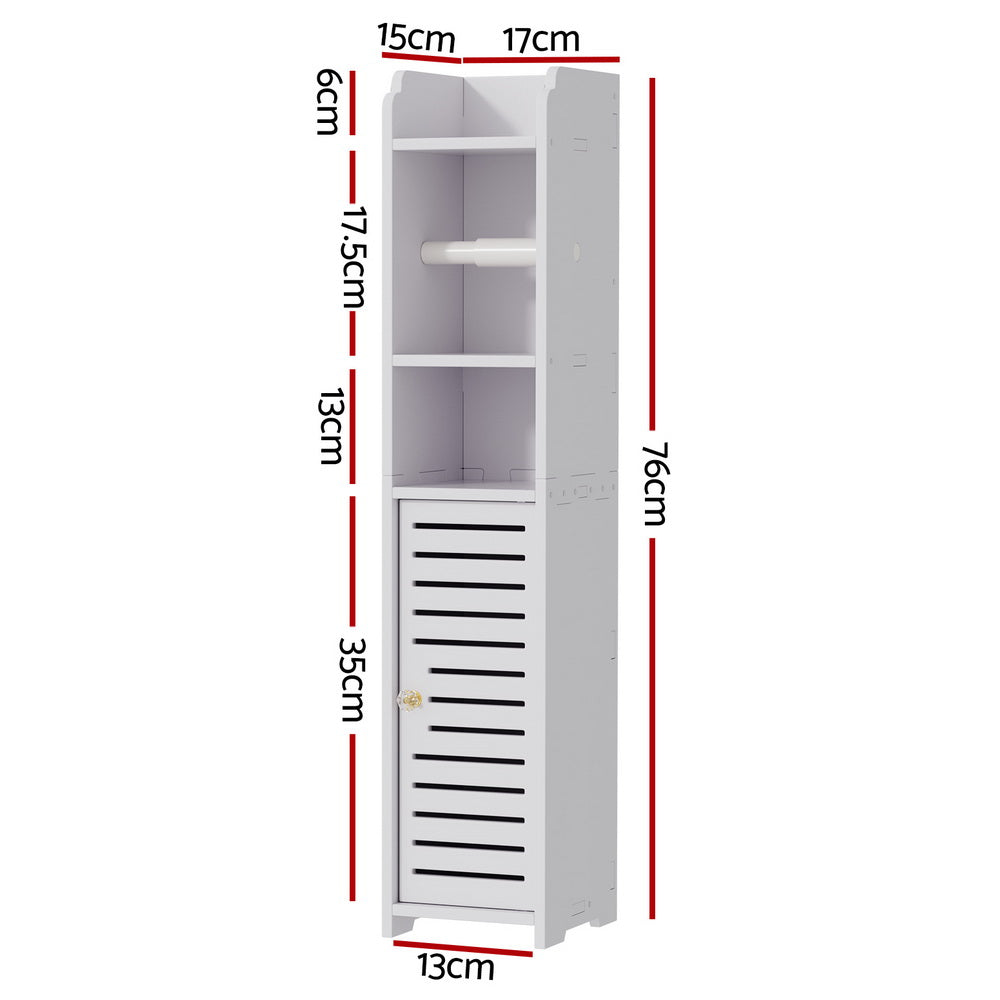 Artiss Bathroom Storage Cabinet with Toilet Roll Holder