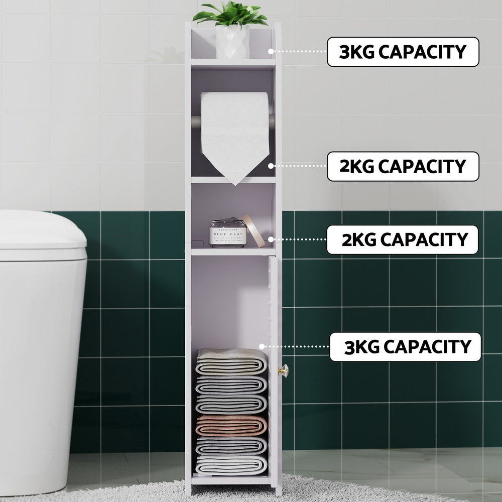 Artiss Bathroom Storage Cabinet with Toilet Roll Holder
