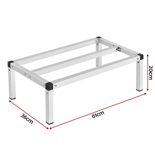 Giantz 61x36cm Aluminum Dunnage Rack Heavy Duty Kitchen Storage Platform