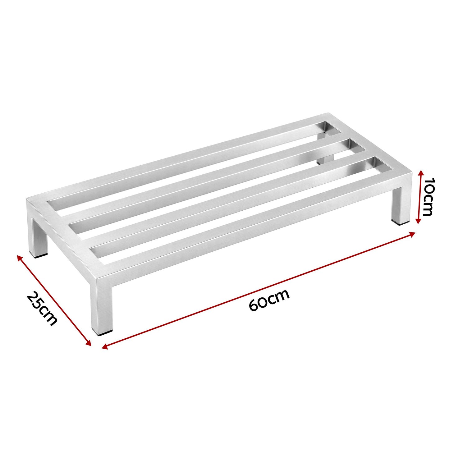 Giantz 60x35cm Dunnage Rack 2-Pack Stainless Steel Kitchen Floor Stand