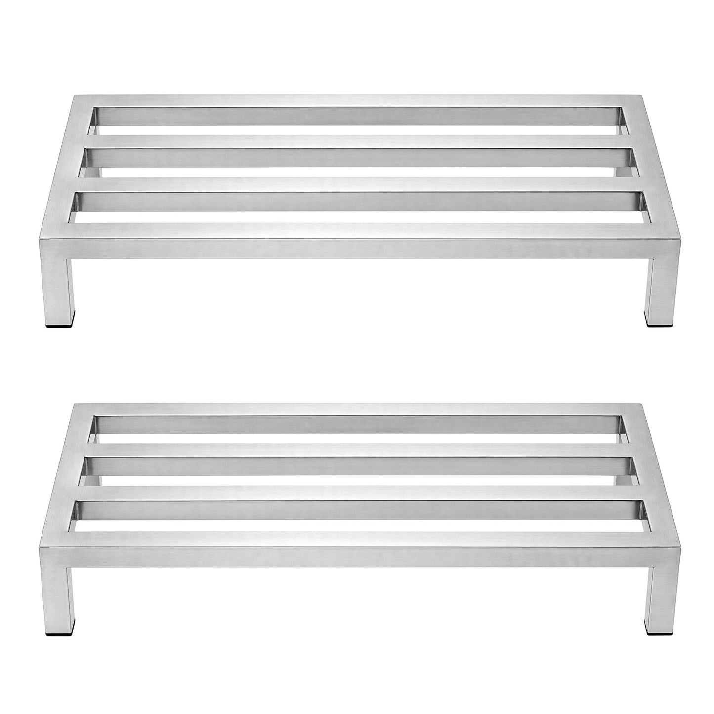 Giantz 60x35cm Dunnage Rack 2-Pack Stainless Steel Kitchen Floor Stand