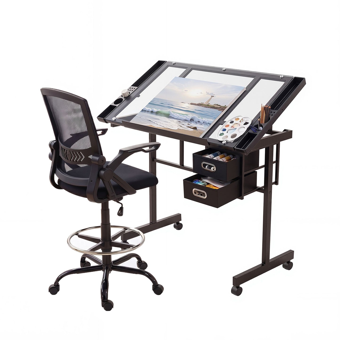 Artiss Drafting Table & Chair Set