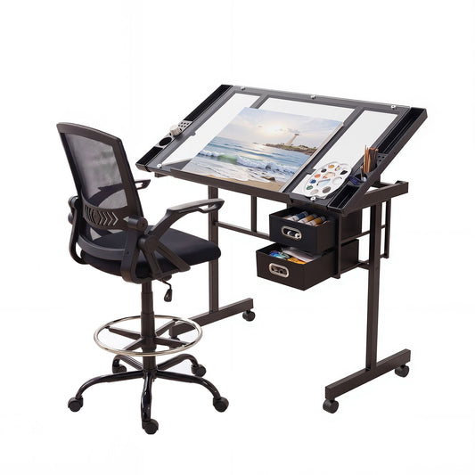 Artiss Drafting Table & Chair Set