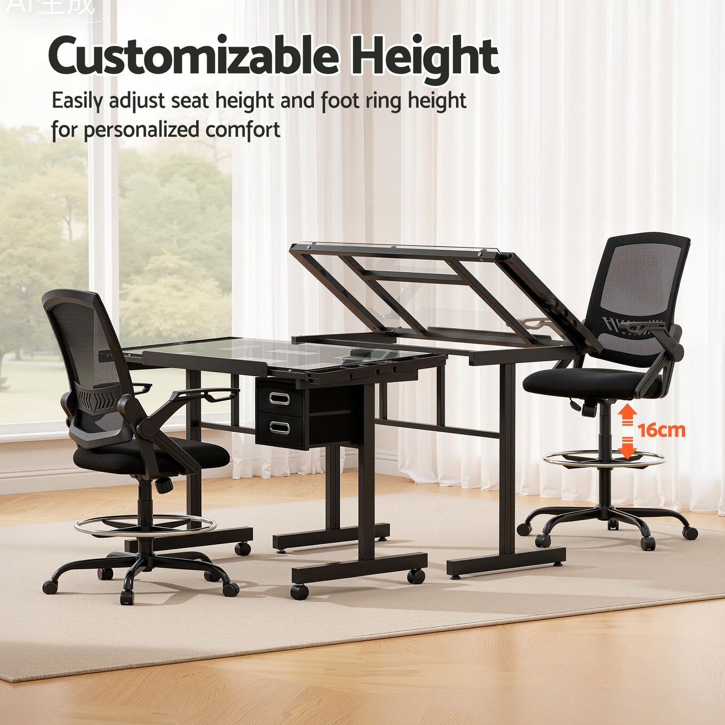 Artiss Drafting Table & Chair Set