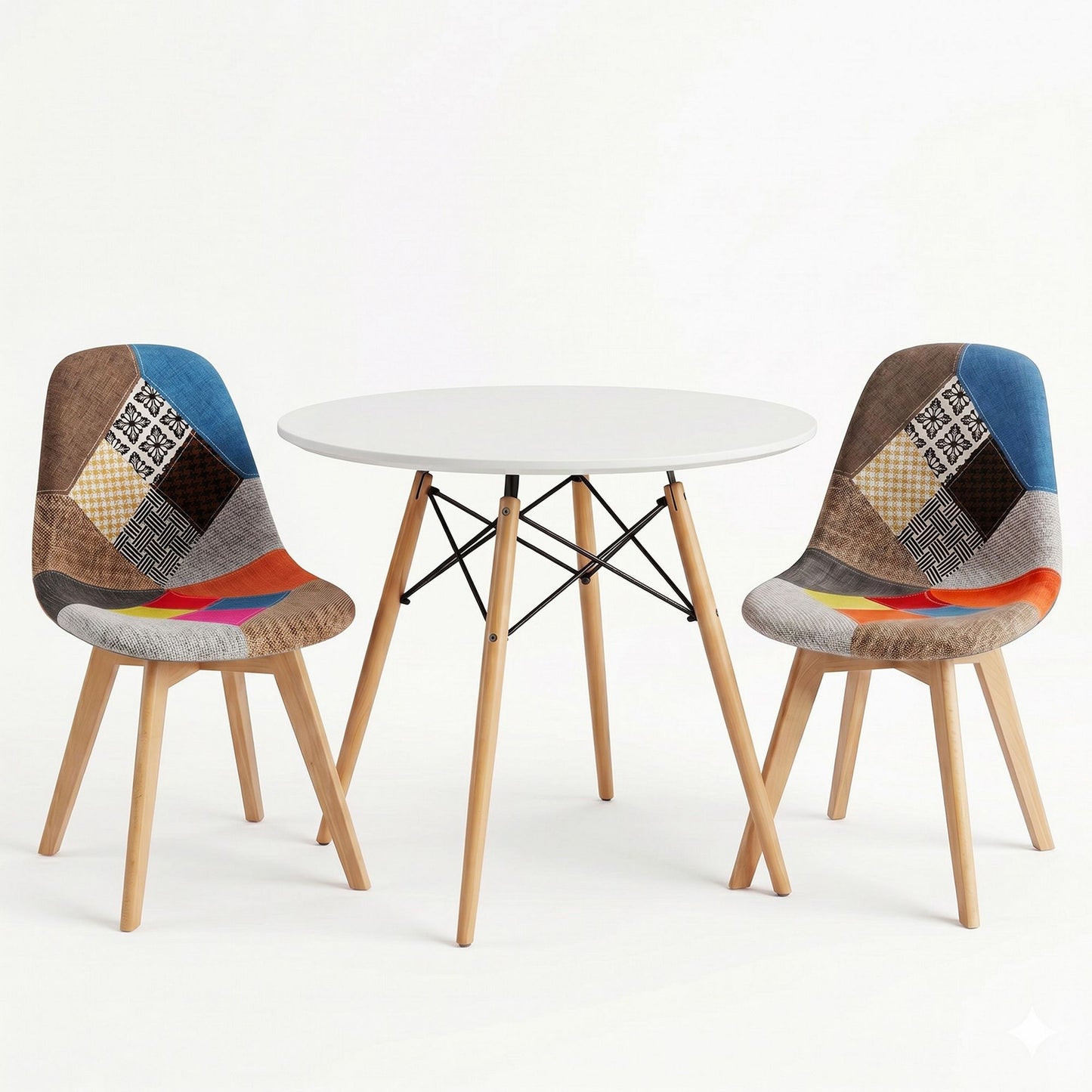 Artiss 3 Piece Round Dining Set - White