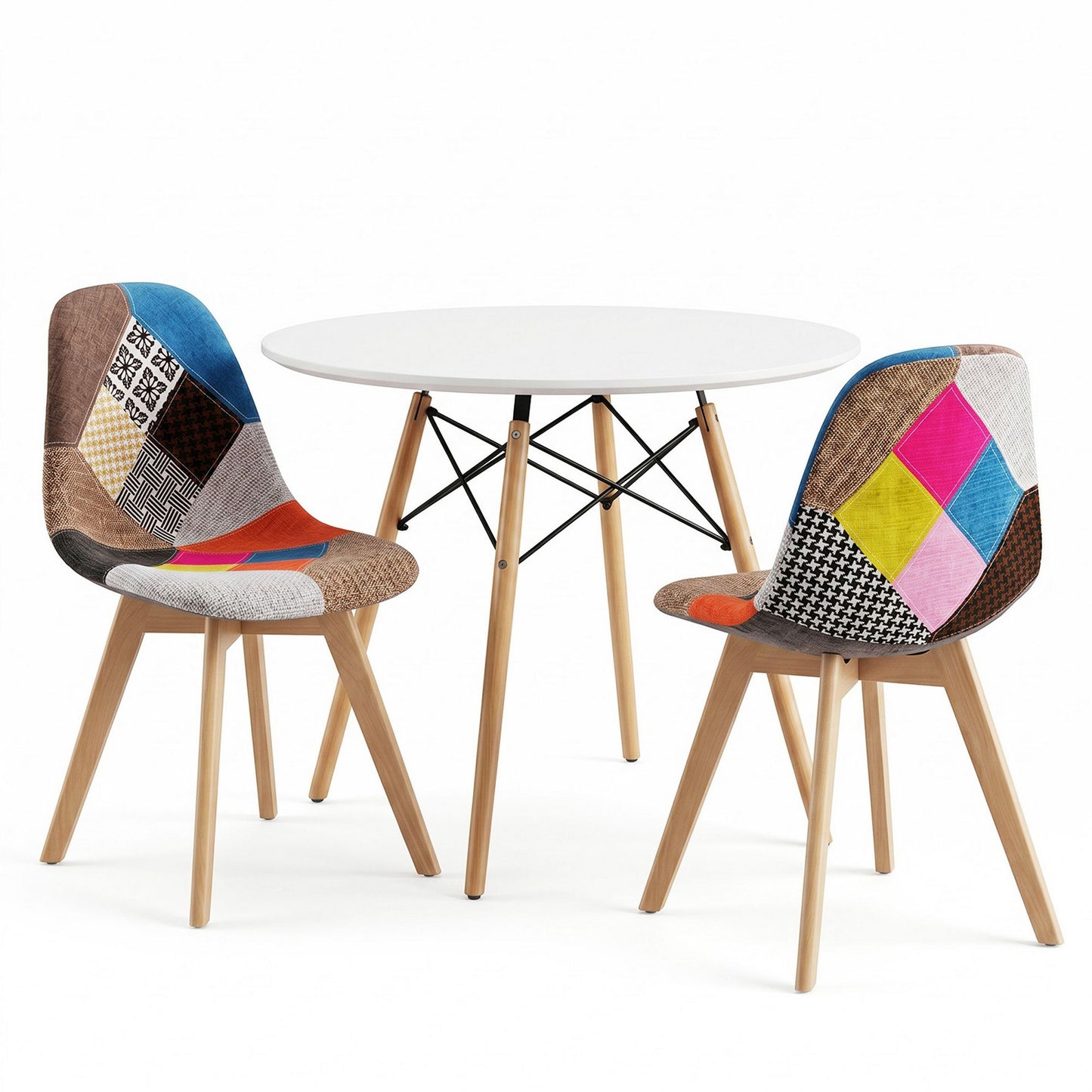 Artiss 3 Piece Round Dining Set - White
