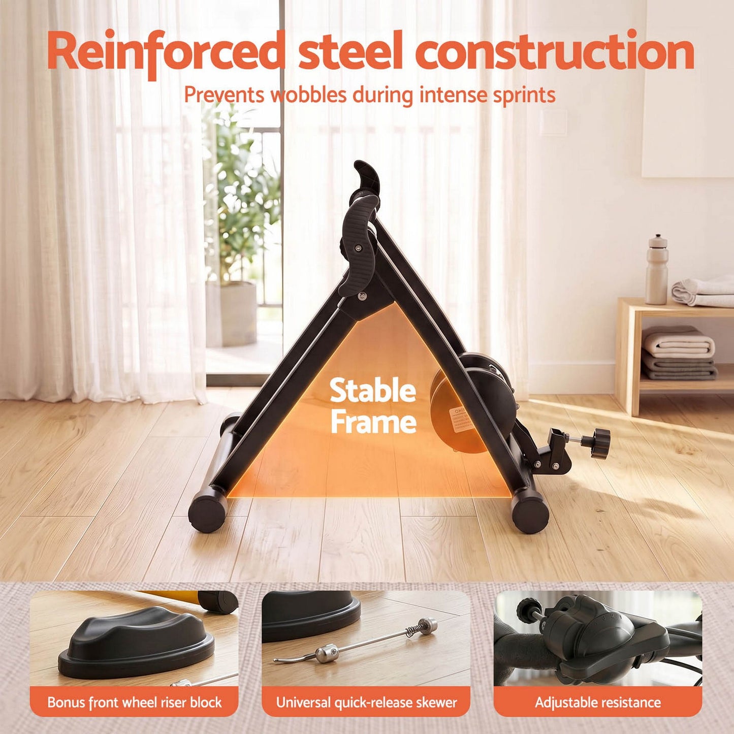 Everfit Bike Trainer Stand - Black
