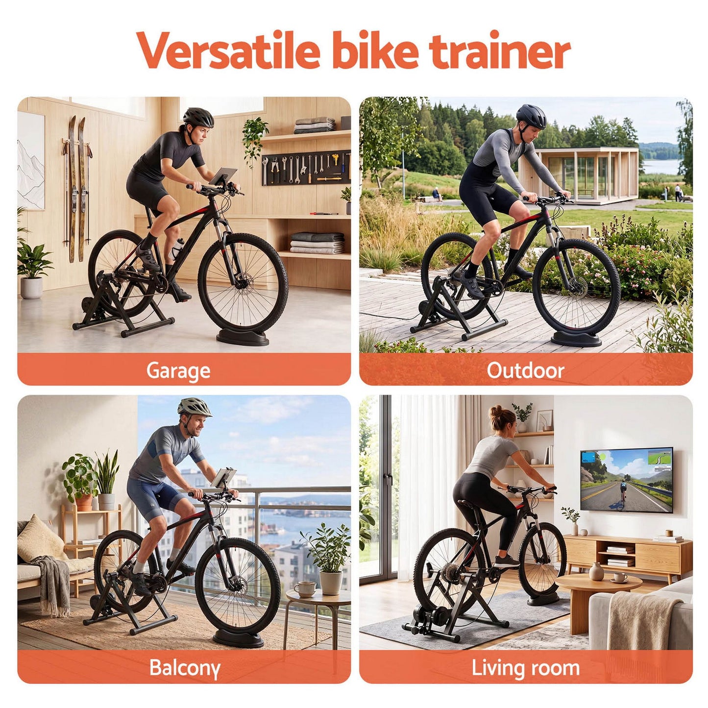 Everfit Bike Trainer Stand - Black