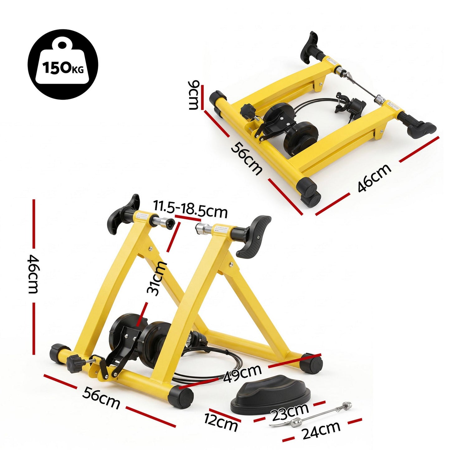 Everfit Bike Trainer Stand - Yellow