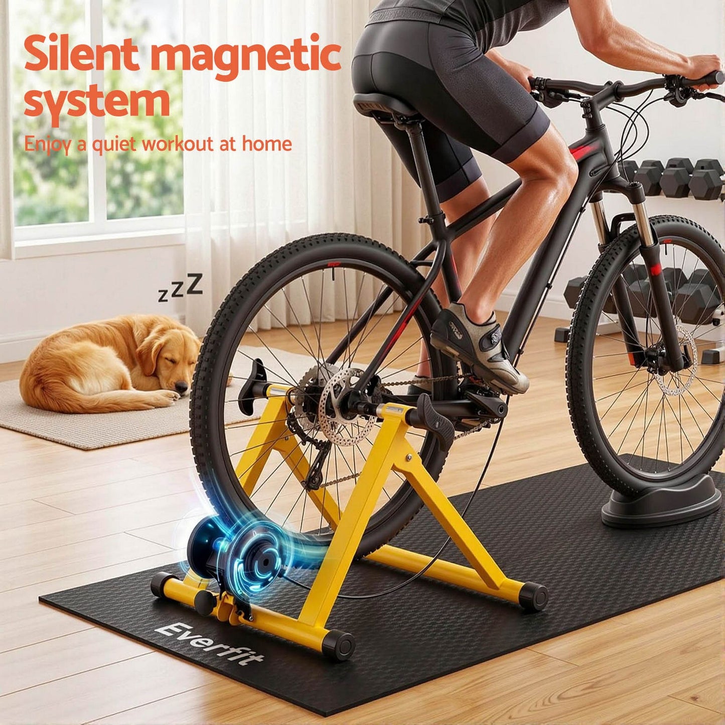 Everfit Bike Trainer Stand - Yellow