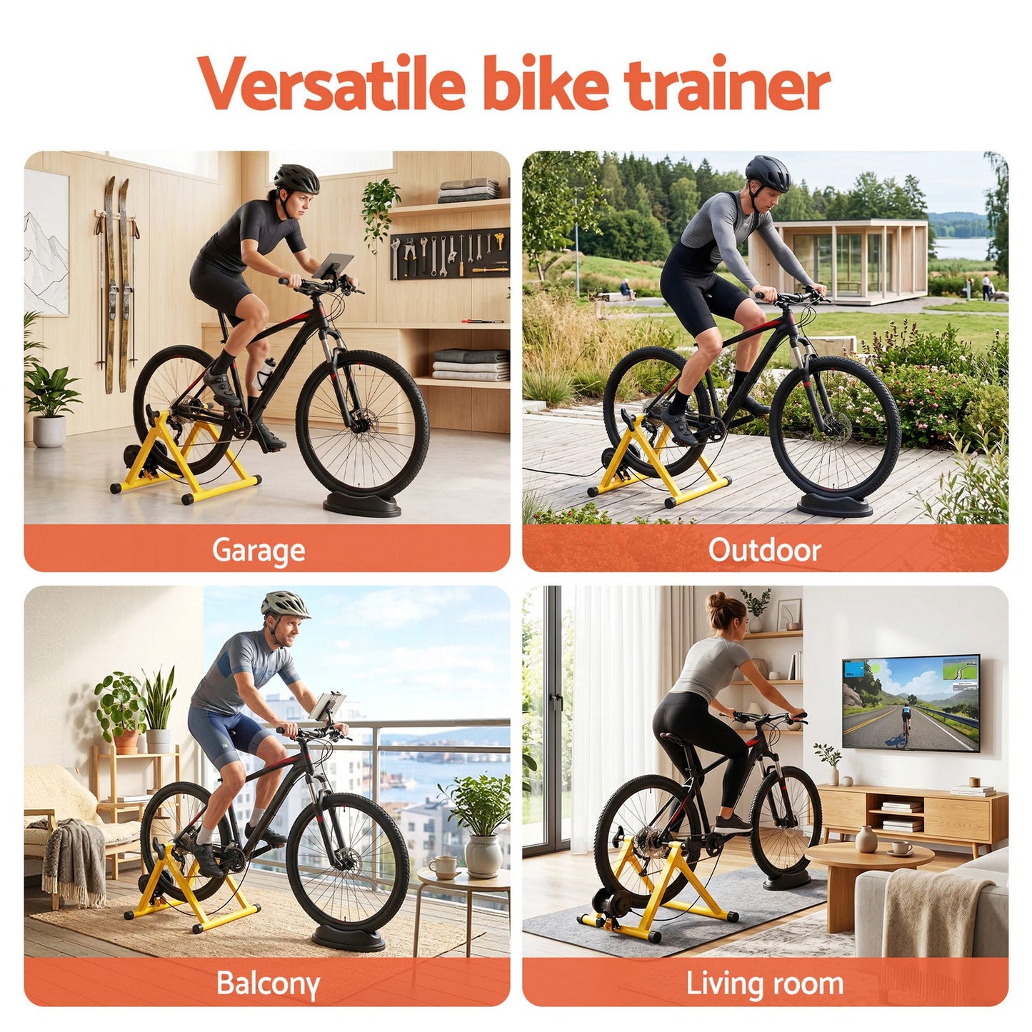 Everfit Bike Trainer Stand - Yellow