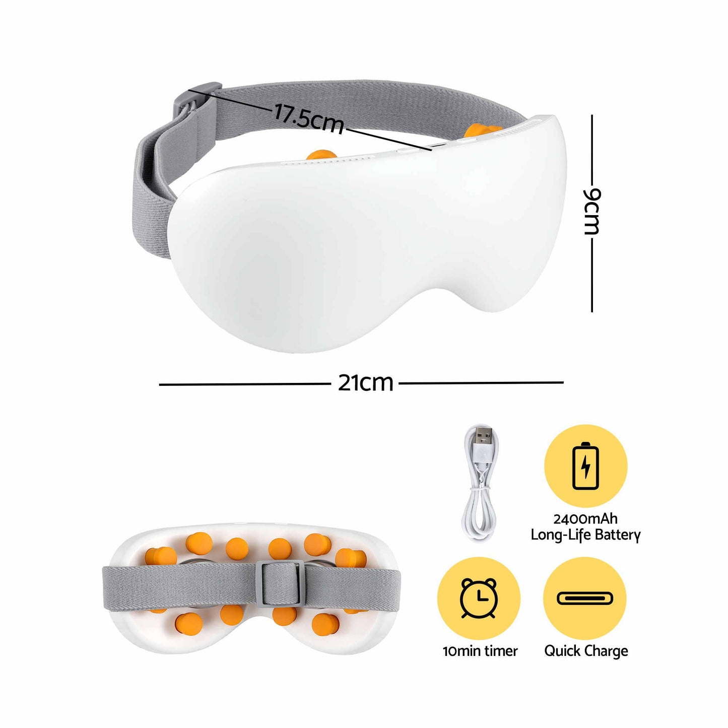Livemor Cooling & Heating Eye Massager - White