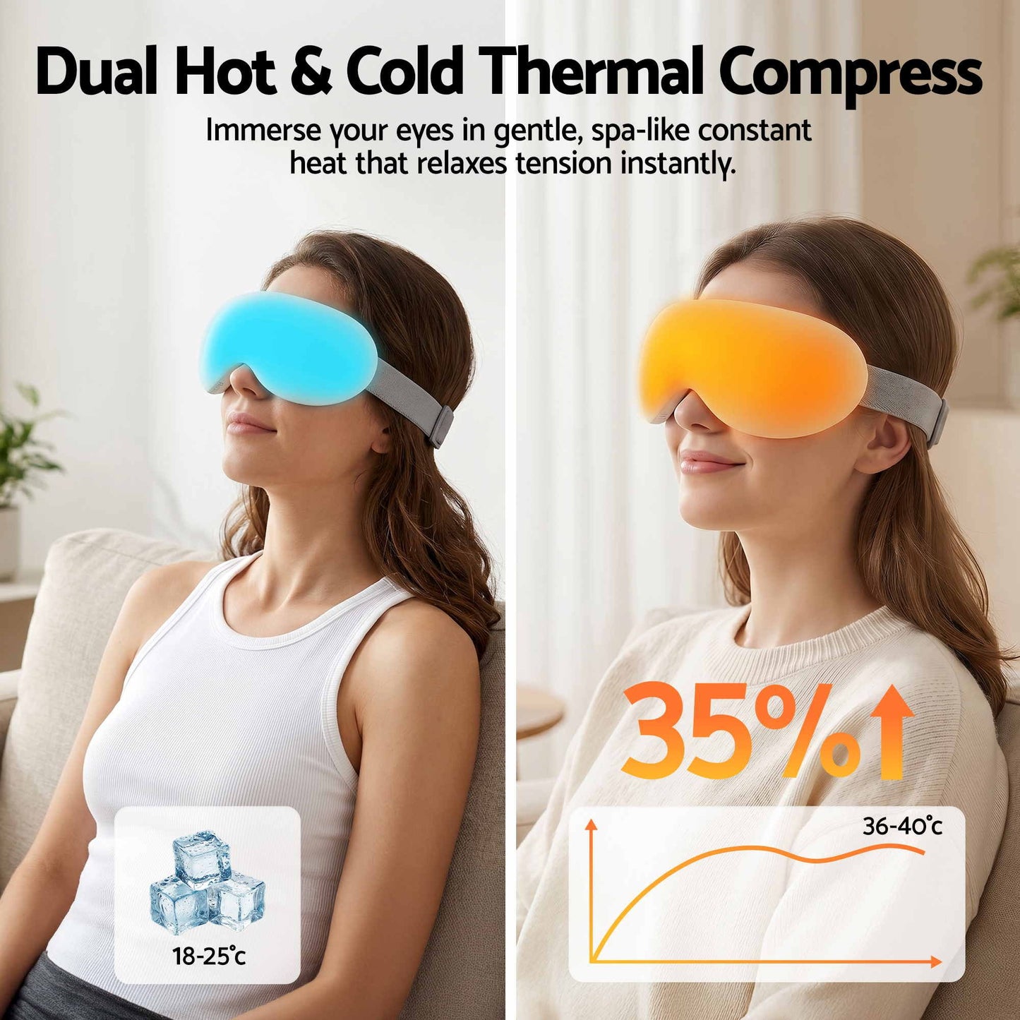 Livemor Cooling & Heating Eye Massager - White