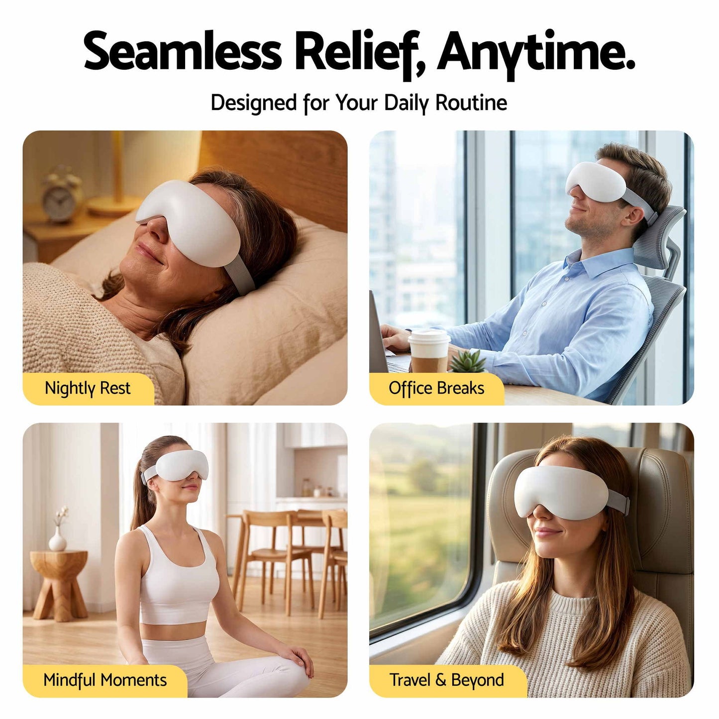Livemor Cooling & Heating Eye Massager - White