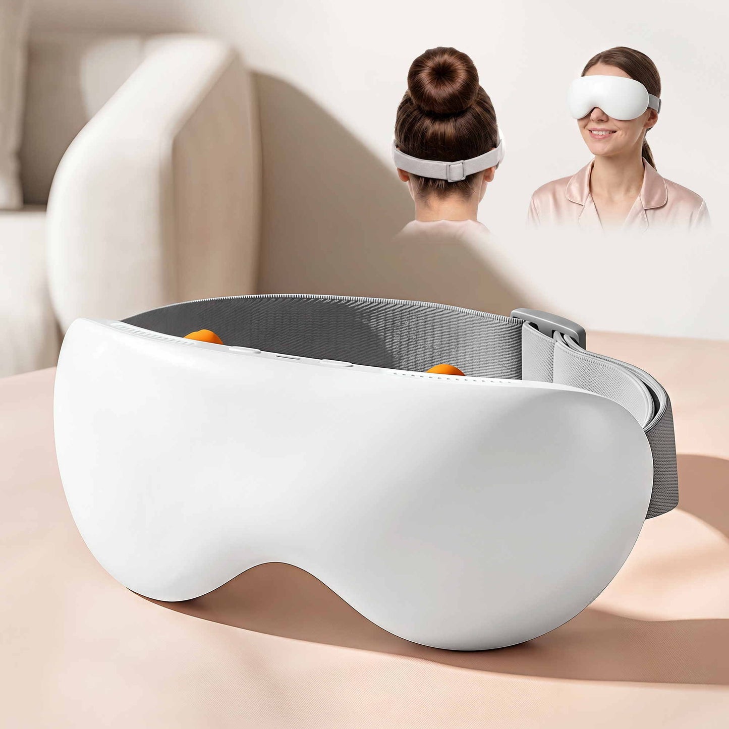 Livemor Cooling & Heating Eye Massager - White