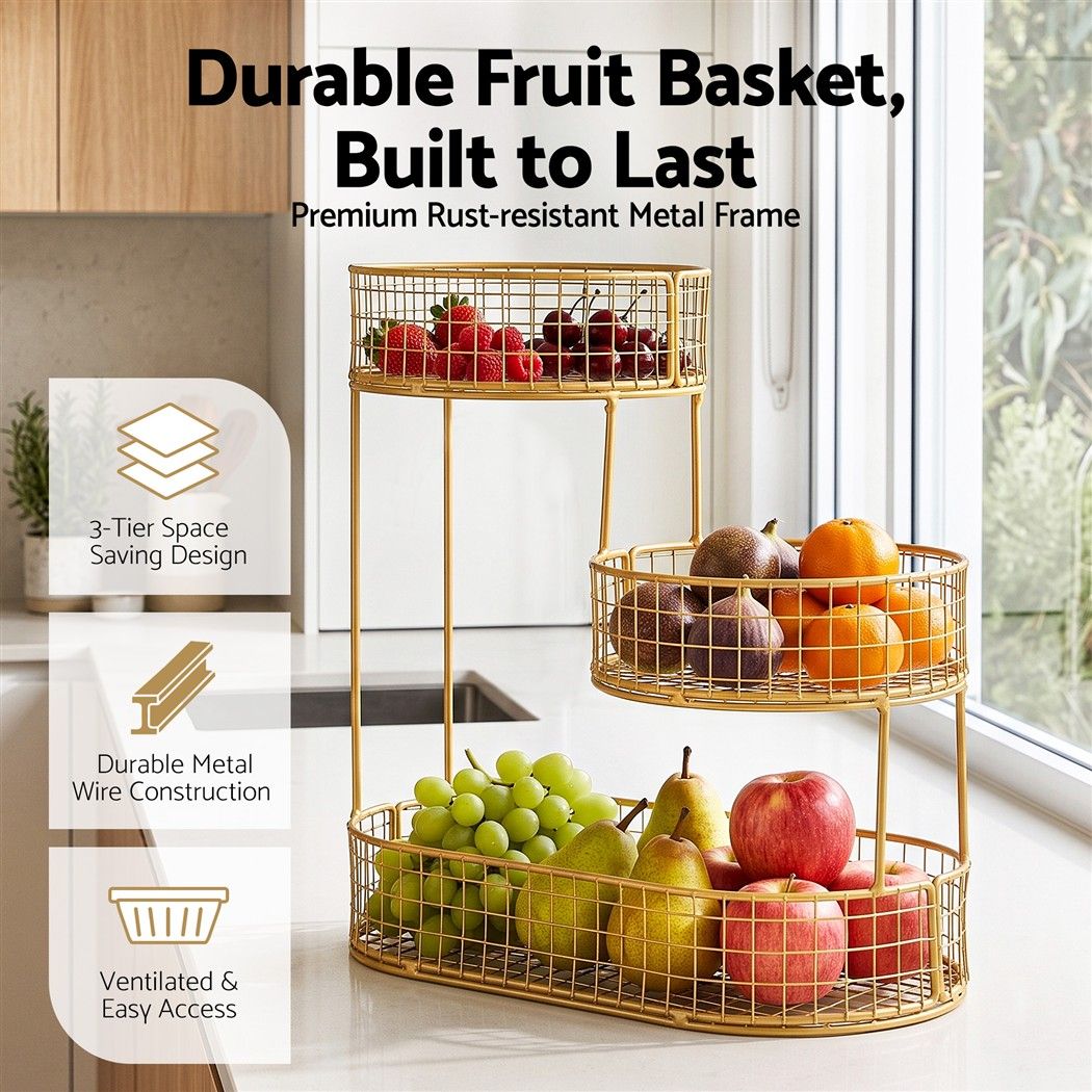 5-Star Chef Fruit Basket Bowl - Green