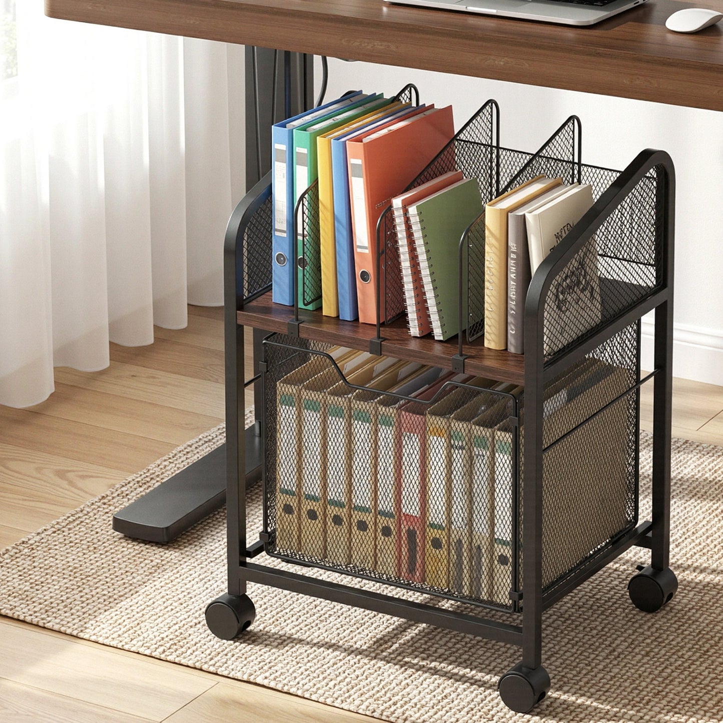 Artiss Mobile Filing Cabinet - black