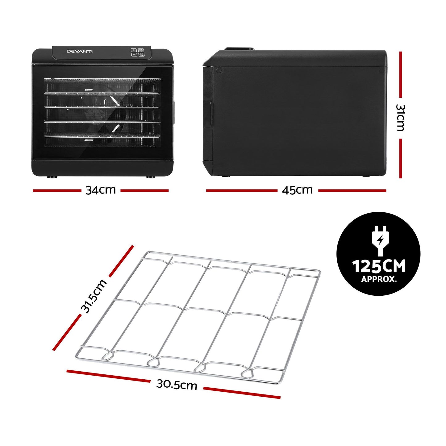 Devanti 6 Tray Food Dehydrator