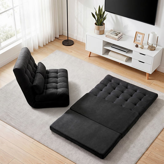 Artiss Floor Sofa Bed & 120cm TV Unit Set