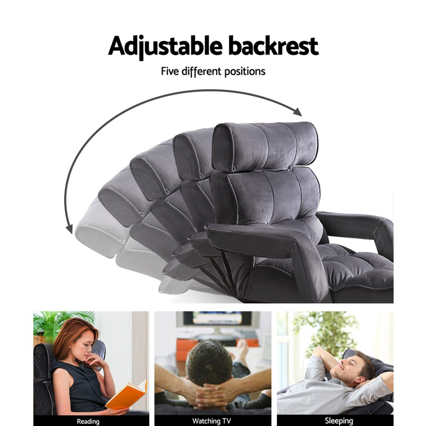 Artiss Floor Lounge Recliner & Coffee Table Set