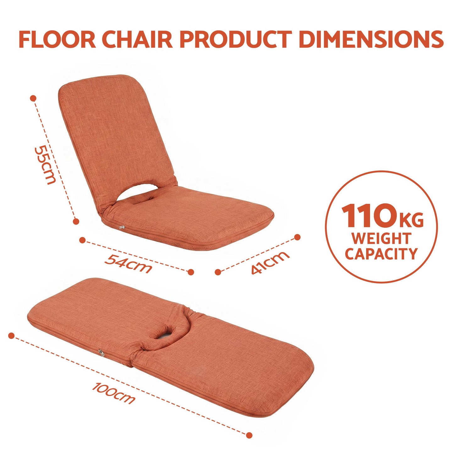 Artiss Floor Chair - Orange