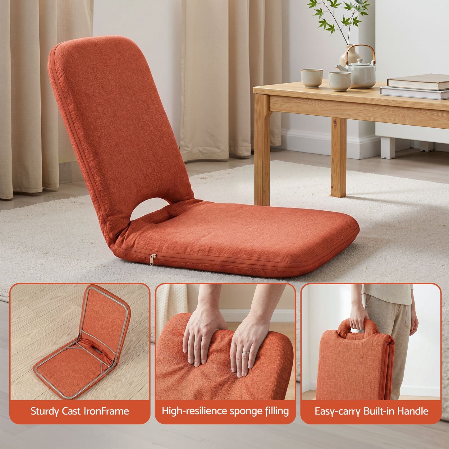 Artiss Floor Chair - Orange