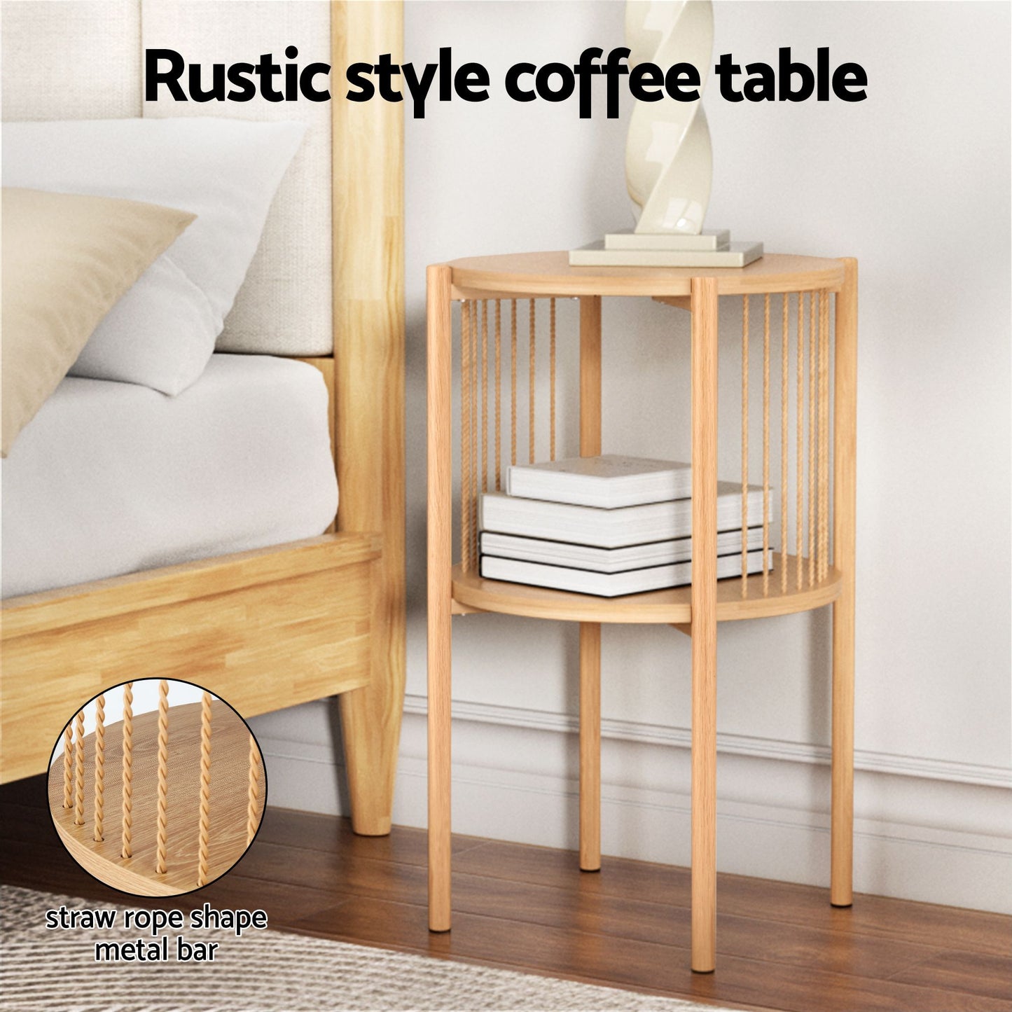 Artiss Swivel Floor Sofa Chair & Side Table Set
