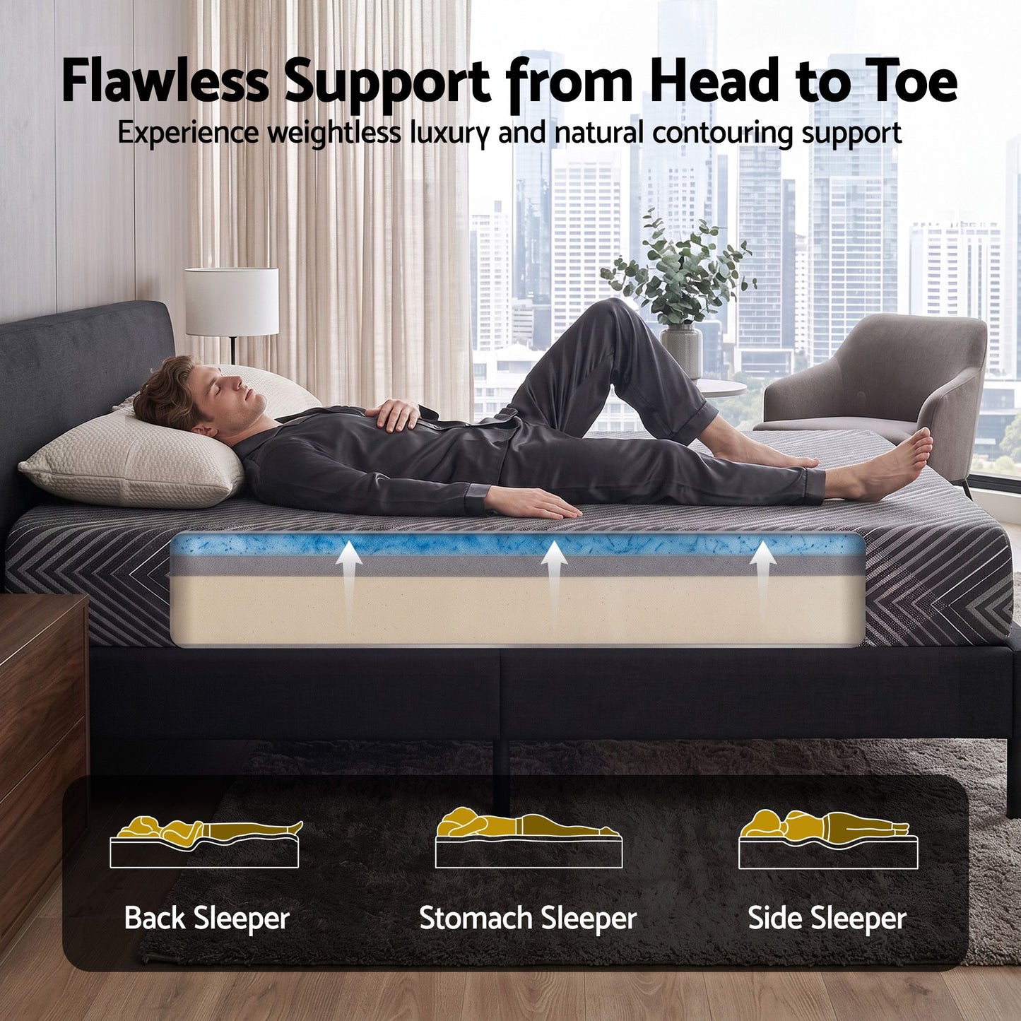 Giselle ECLIPSE 25cm Memory Foam Mattress - King Single