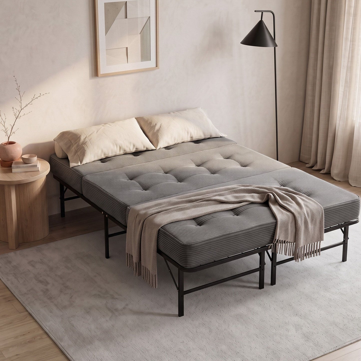 Giselle Double Folding Bed with 15cm Foam Mattress