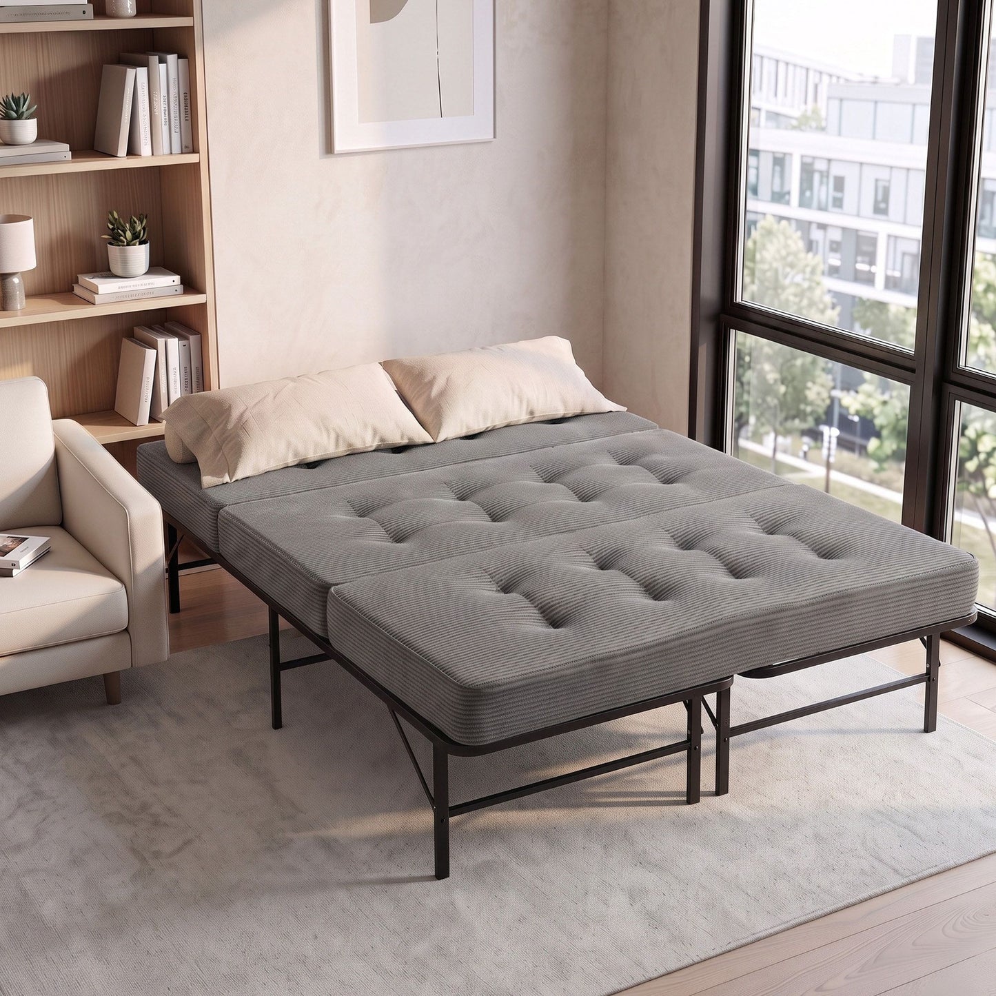 Giselle Double Folding Bed with 15cm Foam Mattress