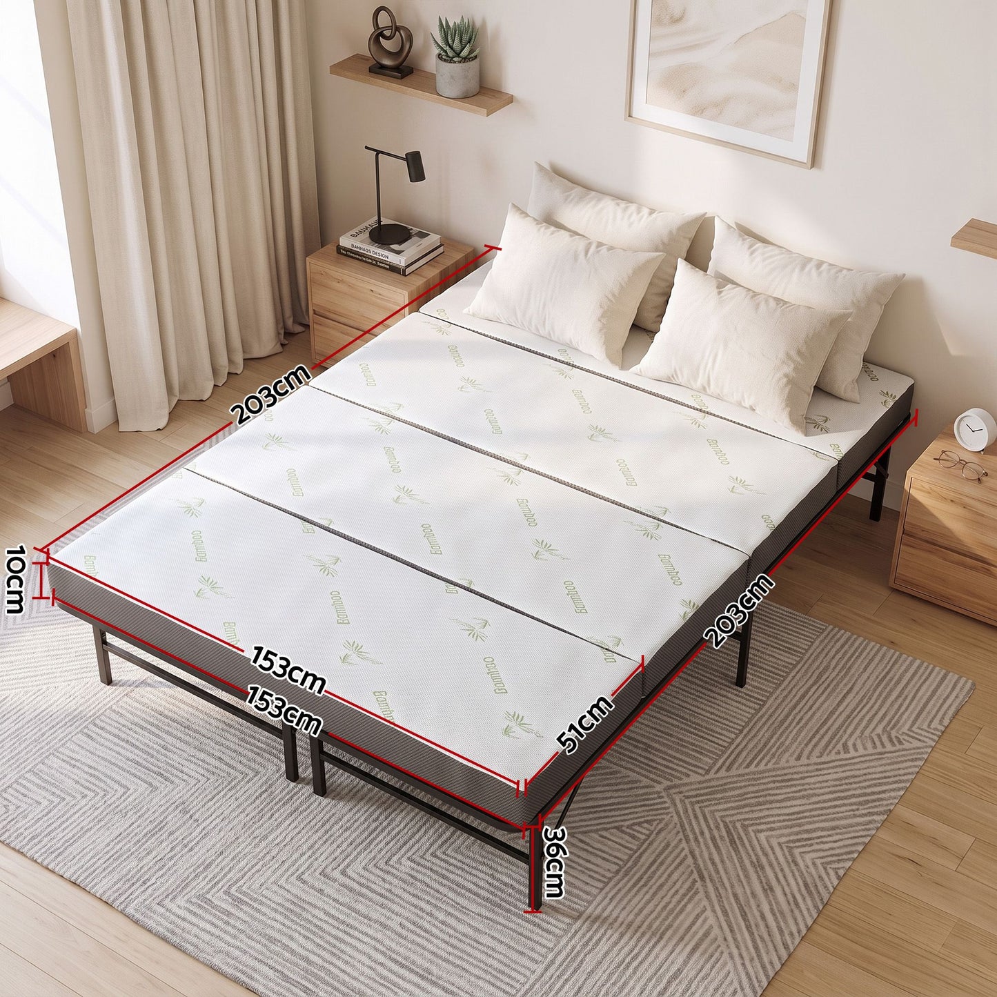 Giselle Queen Folding Bed with Mattress