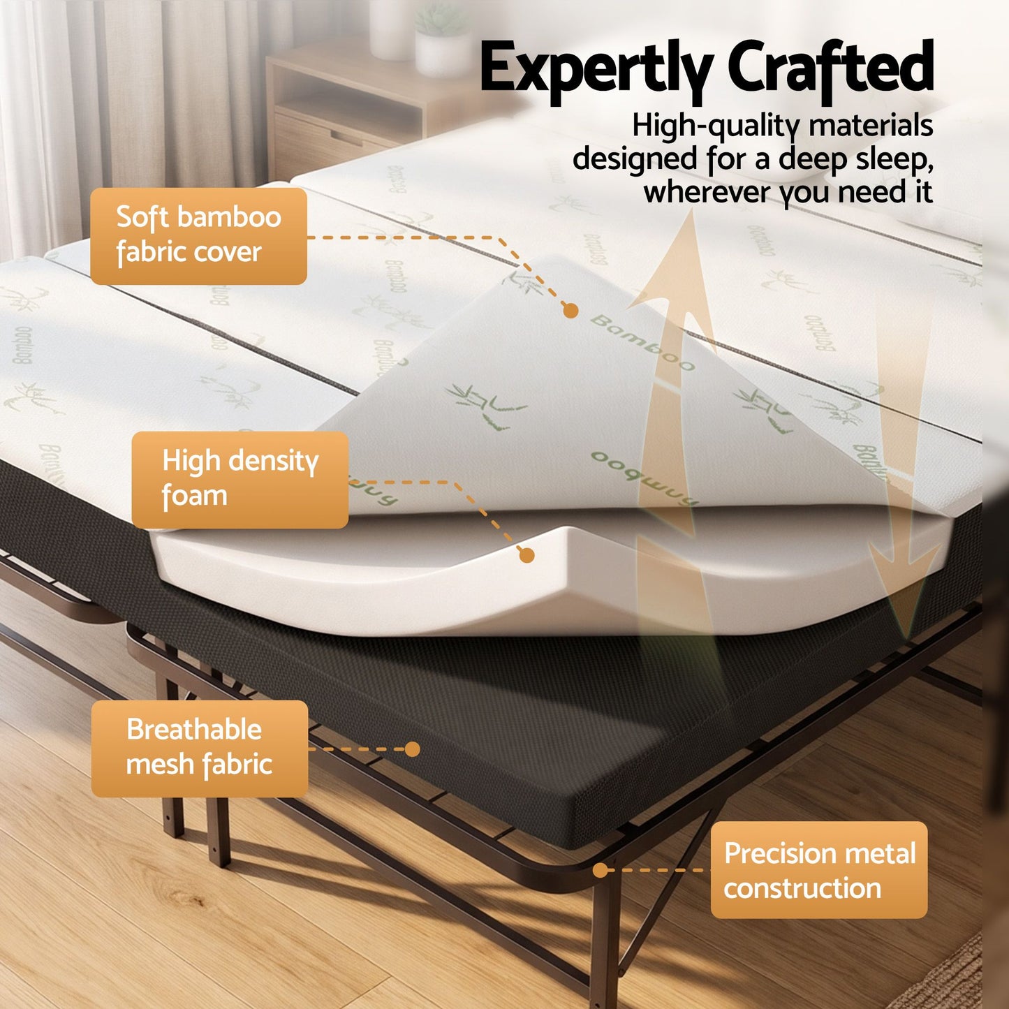 Giselle Queen Folding Bed with Mattress