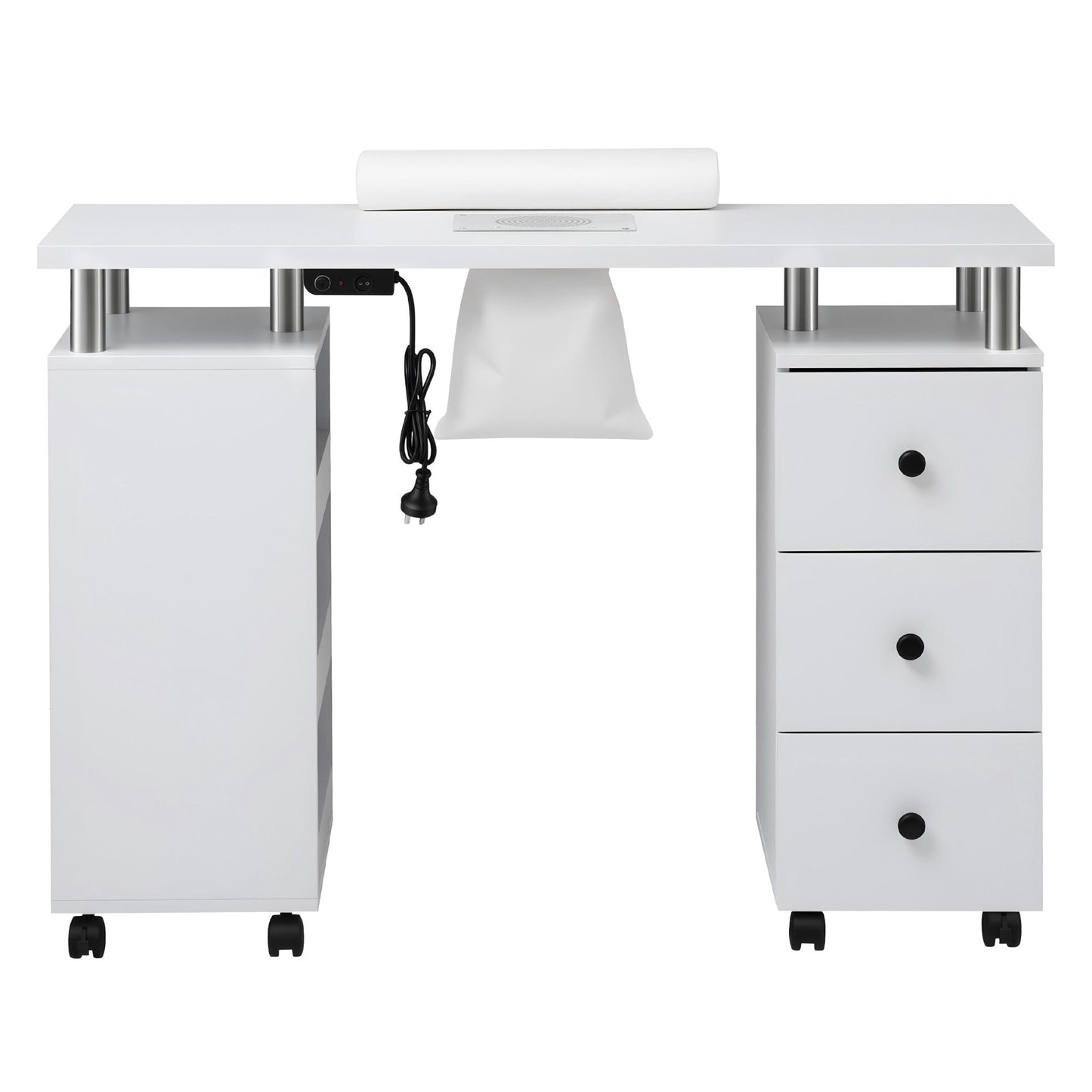 Artiss Manicure Table with Dust Collector - White