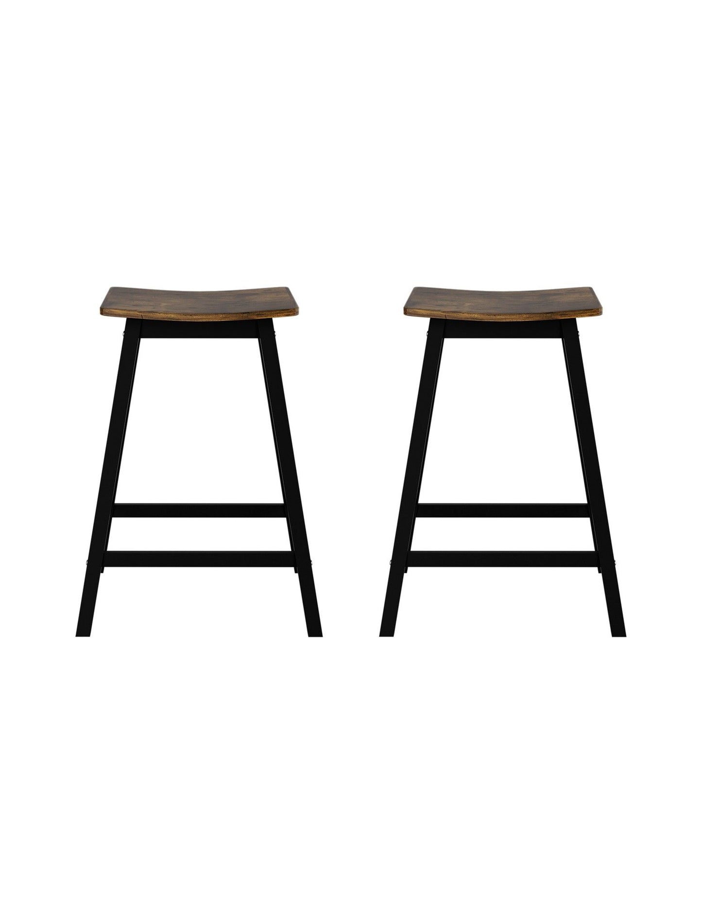 Artiss 2 Pack Bar Stools - brown