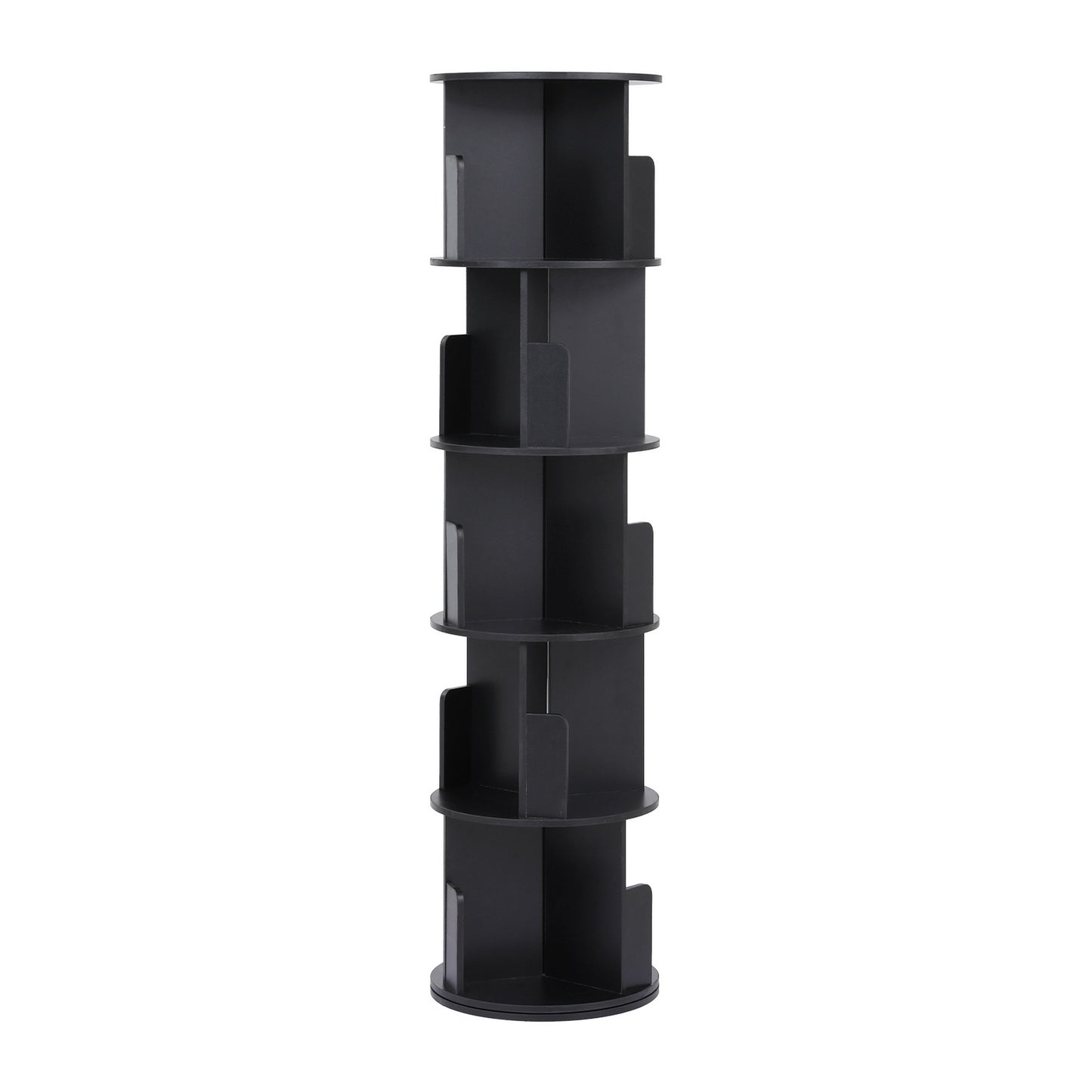 Artiss 5-Tier Swivel Bookcase - Black