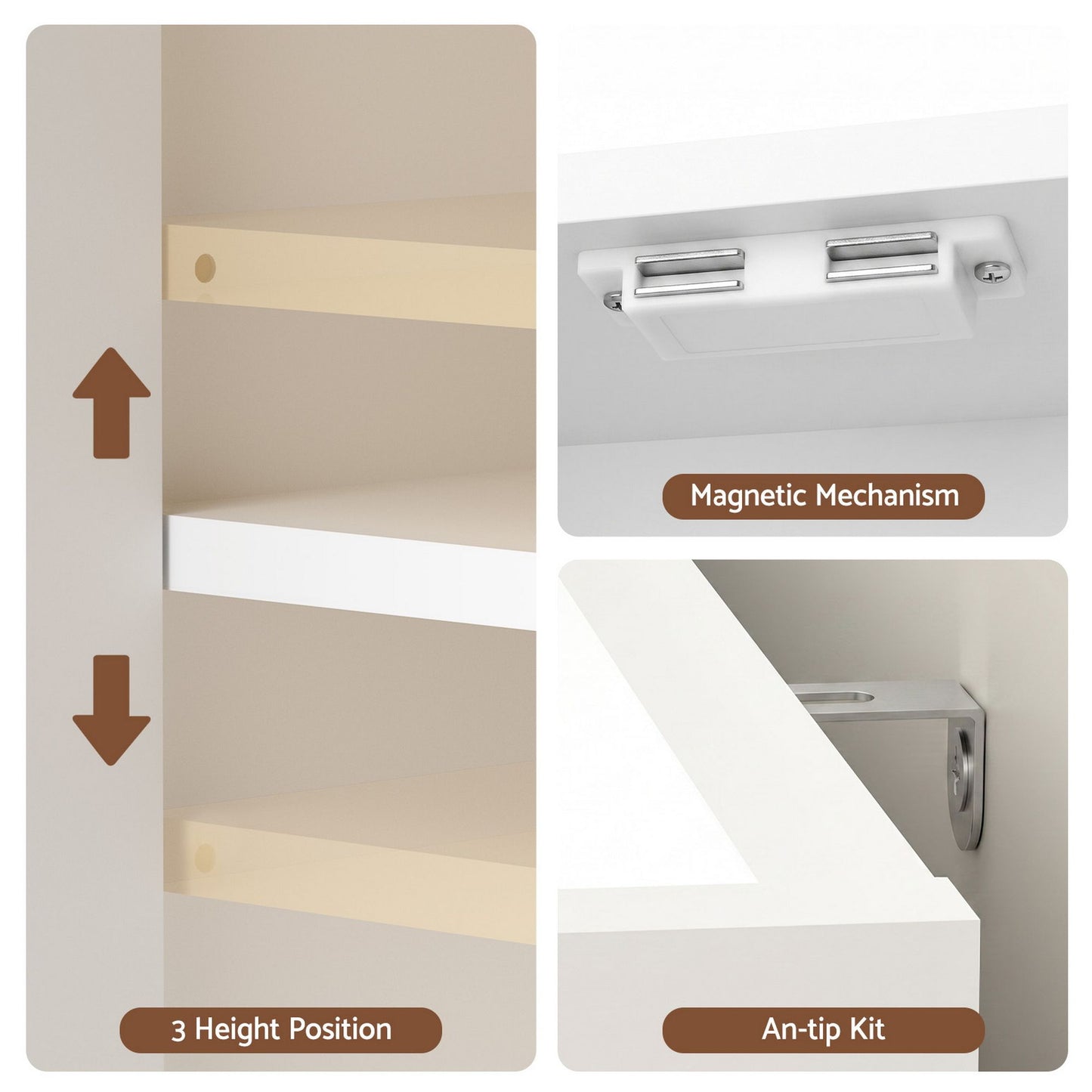 Artiss Shoe Storage Cabinet - White