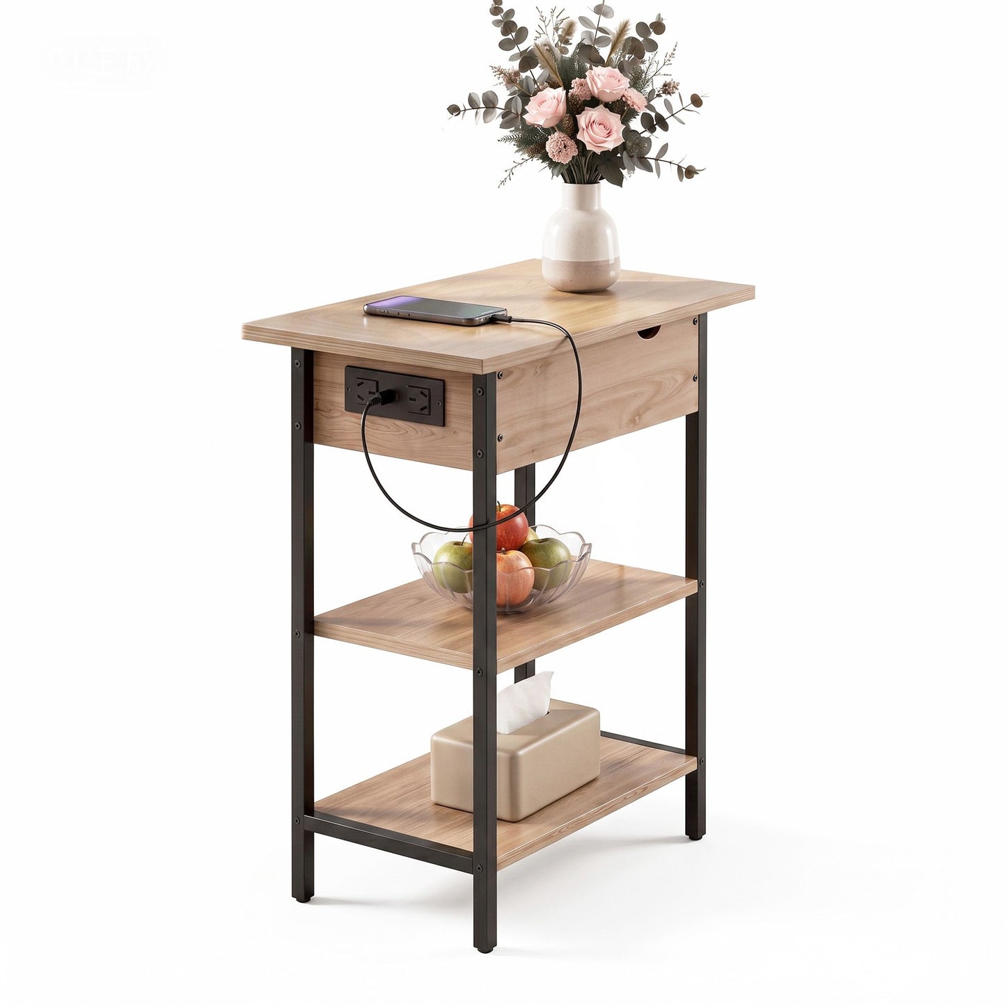 Artiss Flip-Top Coffee Table with Charging Station