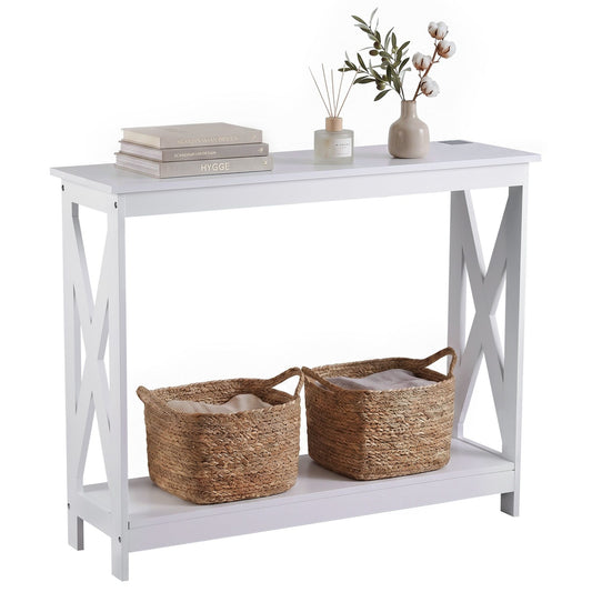 Artiss Console Table Entryway 2-Tier Narrow Sofa Table 100CM